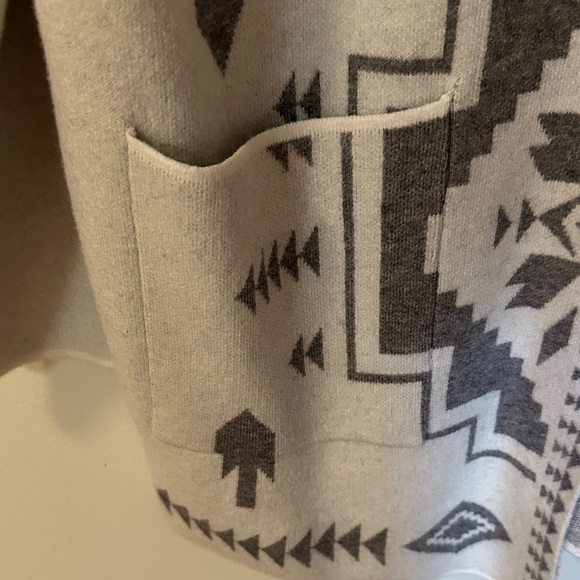 Aztec Patterned Open Front Cardigan - Picture 4 of 5